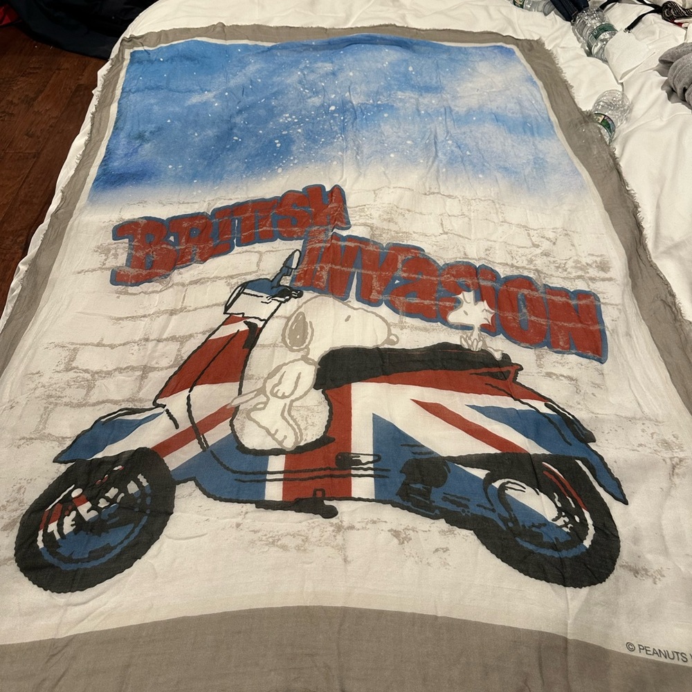 Peanuts Snoopy Scarf in Soft Gray